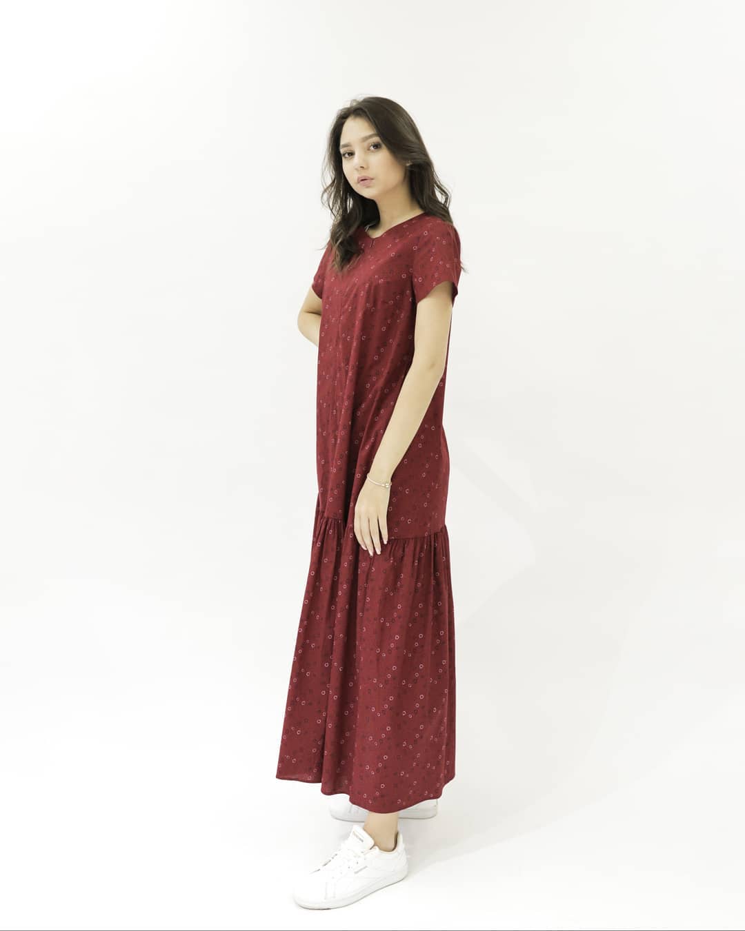 Платье Hanym (красное в горошек, 2021)